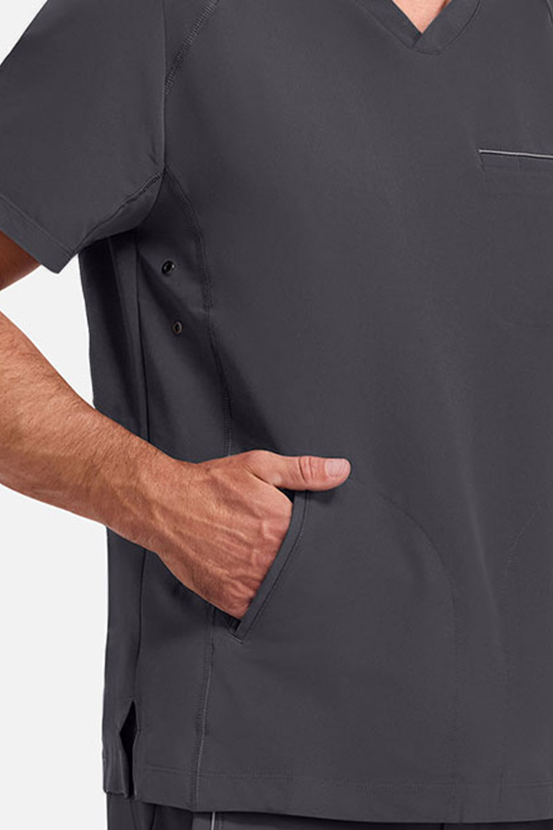 Men's Healing Hands Steven scrub top pewter-3