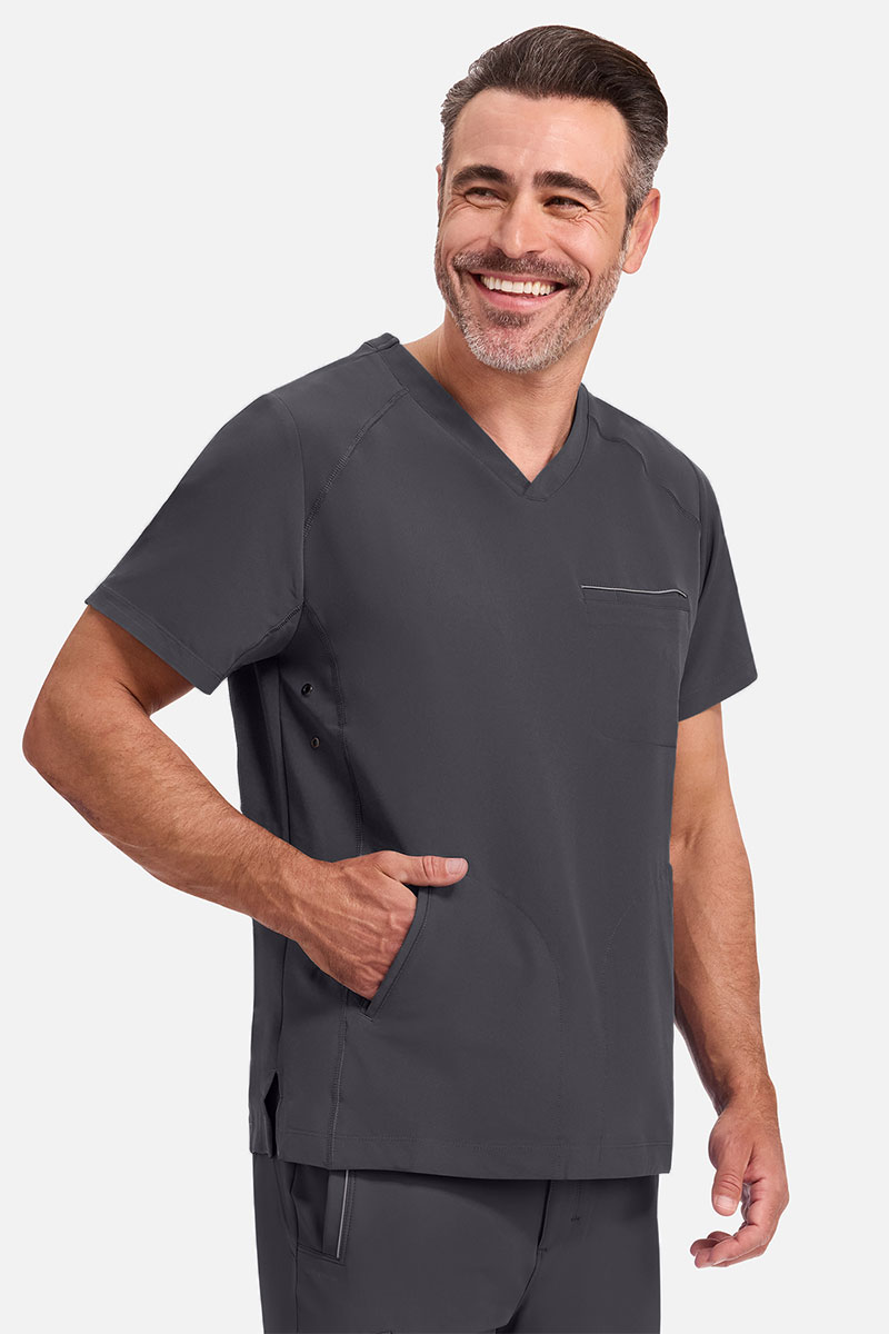Men's Healing Hands Steven scrub top pewter-2