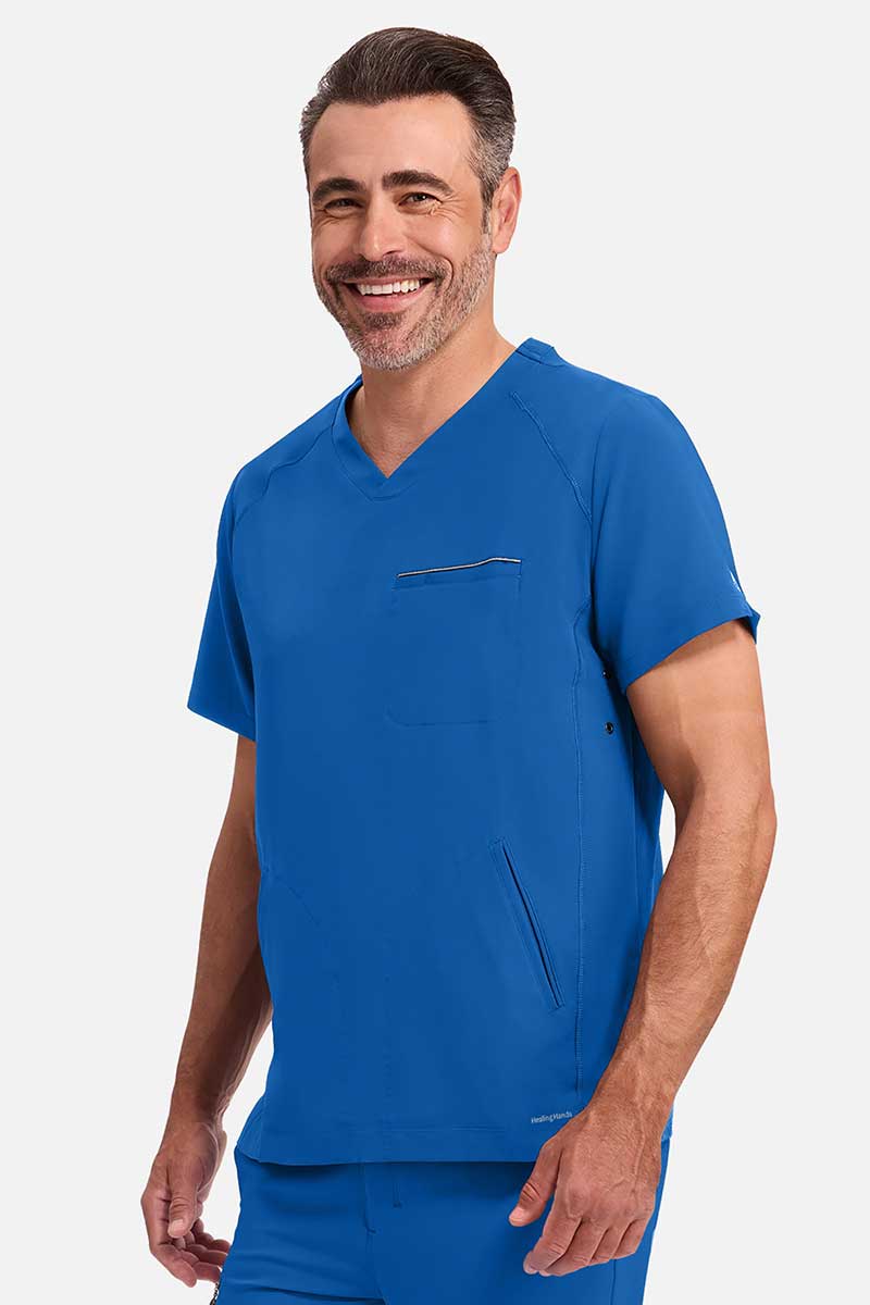 Men's Healing Hands Steven scrubs set royal blue-2