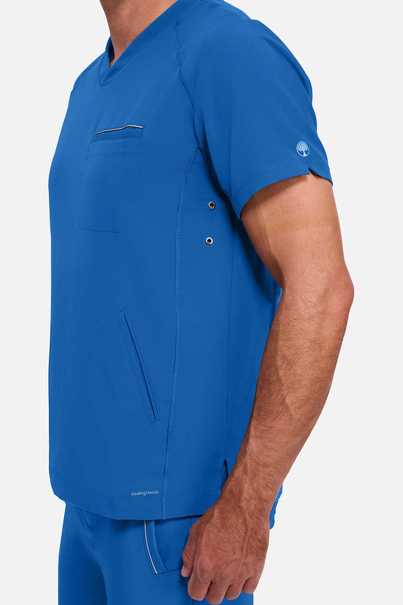 Men's Healing Hands Steven scrub top royal blue-4