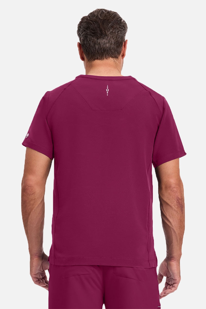 Men's Healing Hands Steven scrub top wine-1