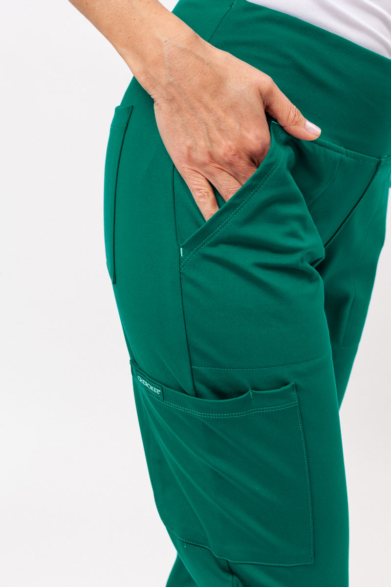 Women's Cherokee Achieve Jogger scrub trousers green-4