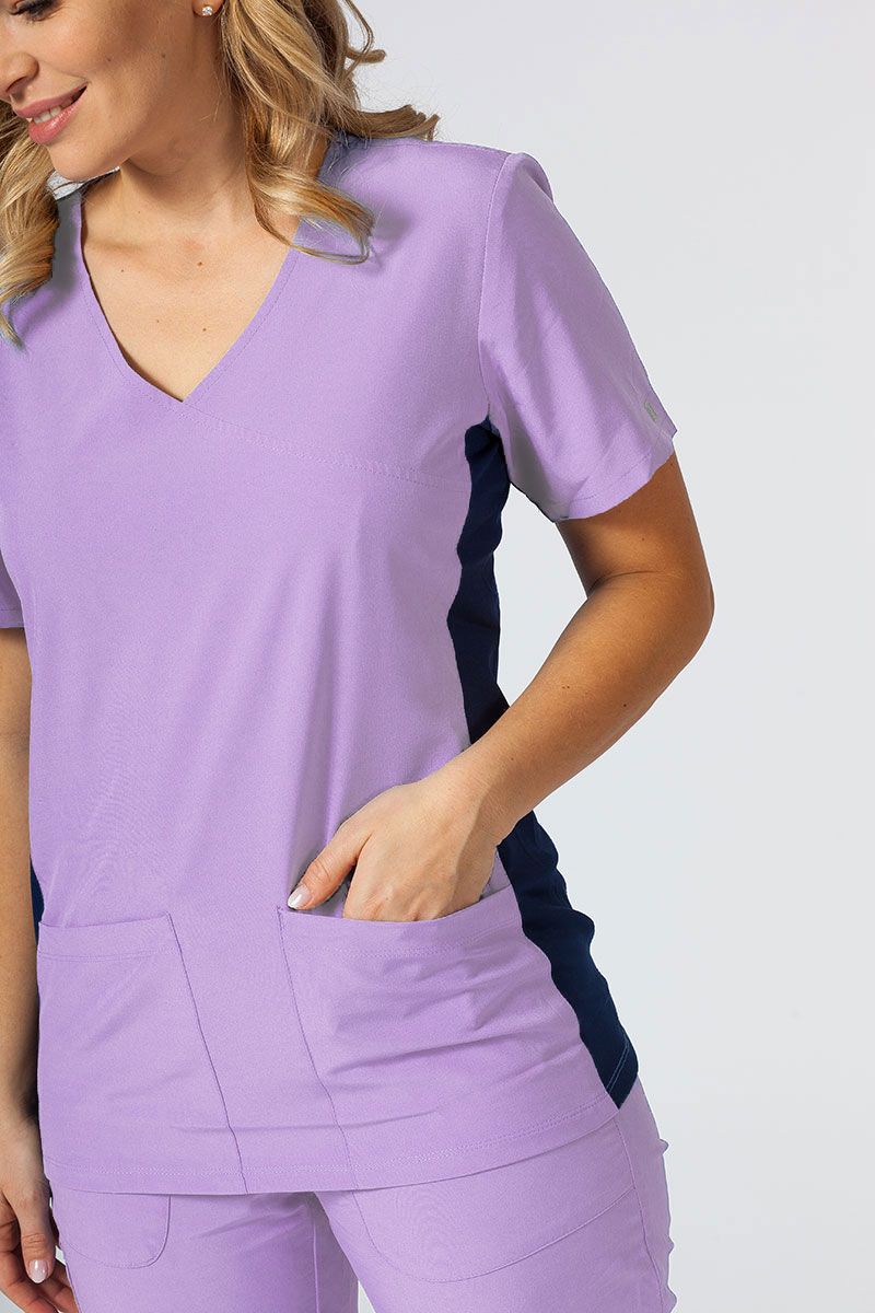 Women’s Maevn Matrix Impulse Asymmetric scrub top lavender-3