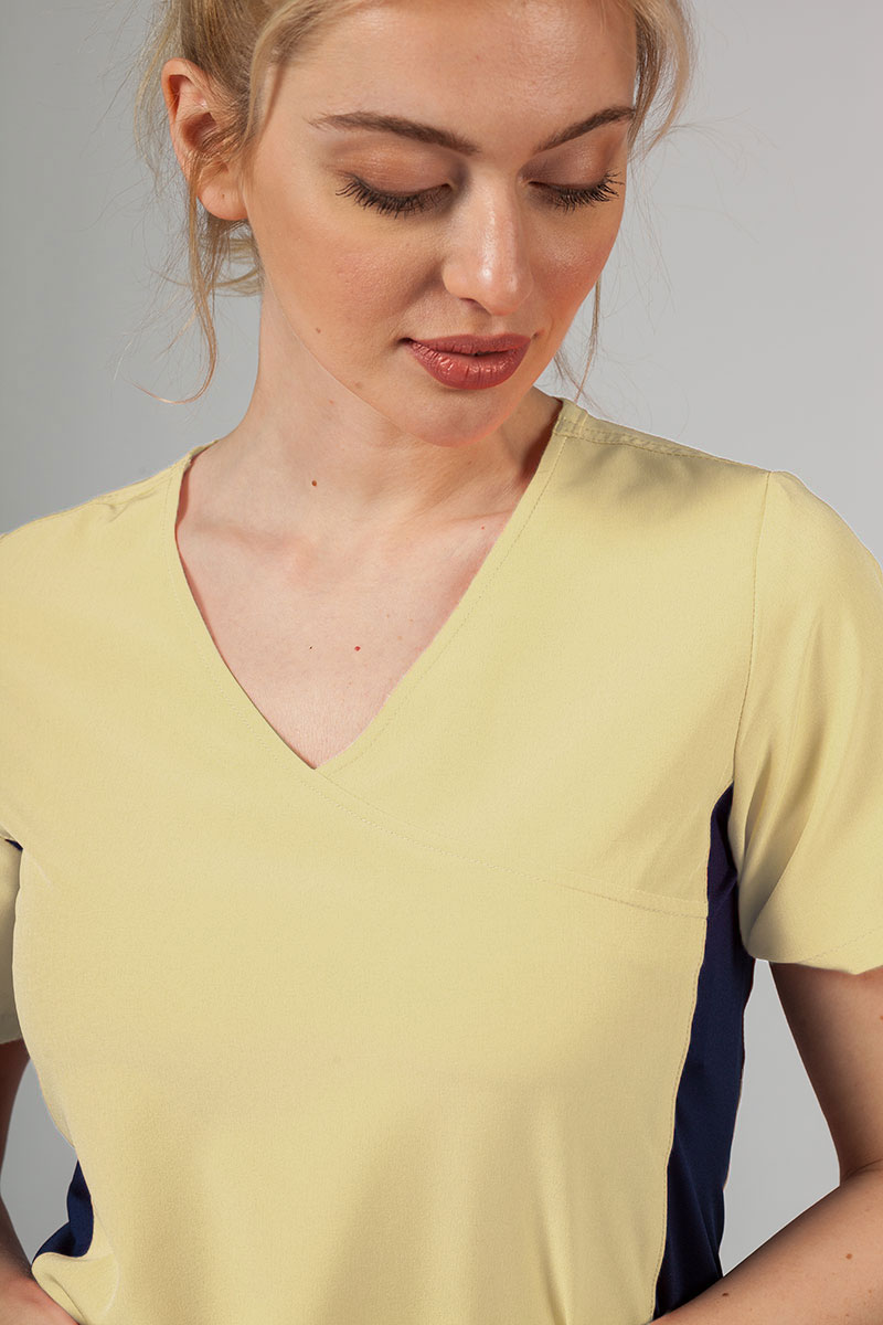 Women’s Maevn Matrix Impulse Asymmetric scrub top yellow-2