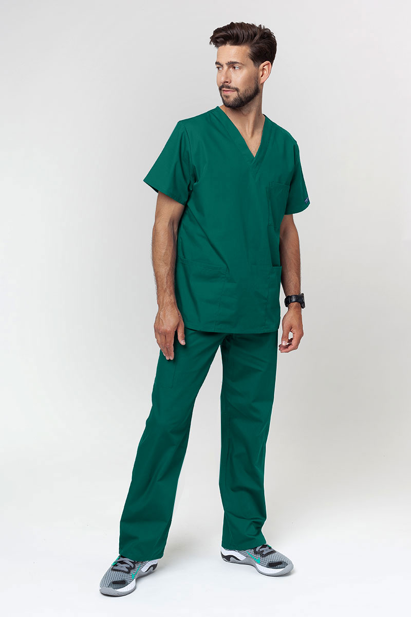 Men’s Cherokee Originals V-neck scrub top hunter green-4