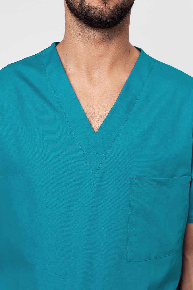 Men’s Cherokee Originals V-neck scrub top teal blue-2