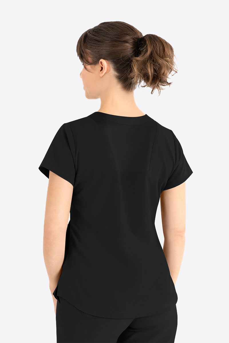 Women's Maevn Momentum Round Neck scrub top black-1
