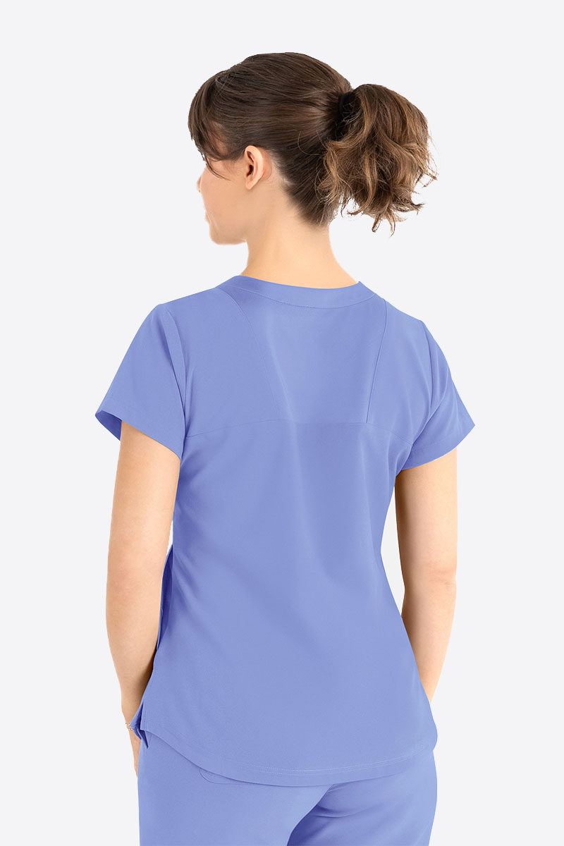 Women's Maevn Momentum Round Neck scrub top ciel blue-1