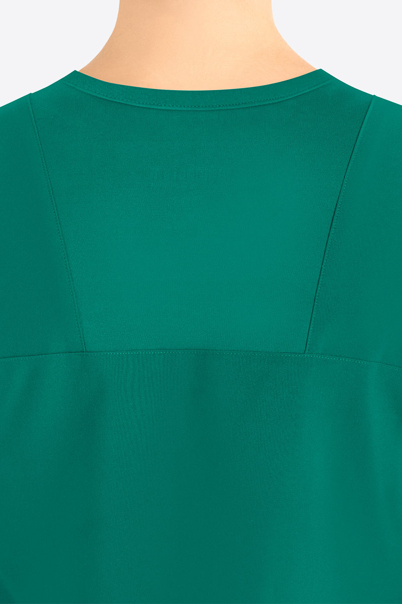 Women's Maevn Momentum Round Neck scrub top hunter green-3