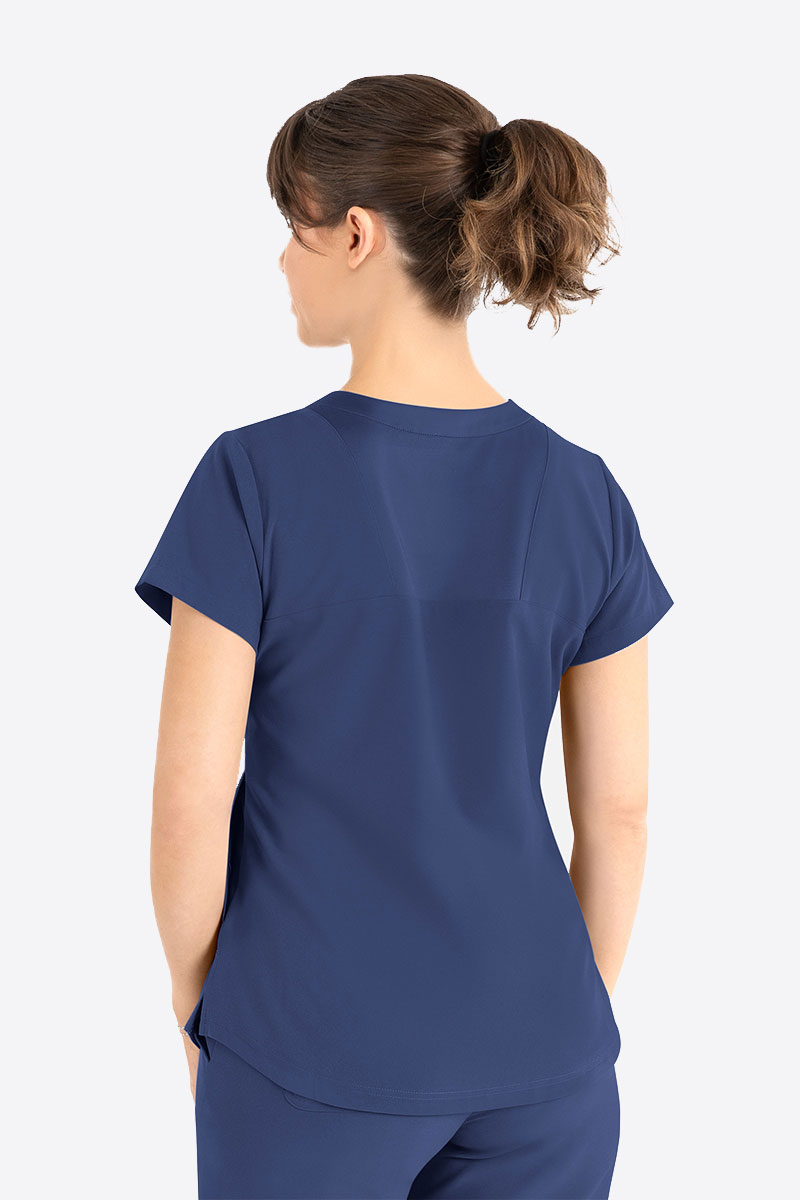 Women's Maevn Momentum Round Neck scrub top navy-1