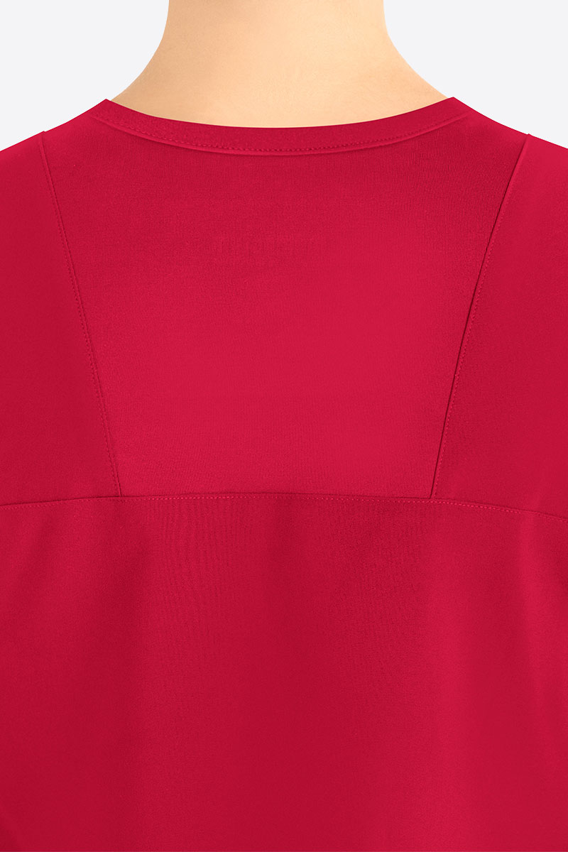 Women's Maevn Momentum Round Neck scrub top red-2