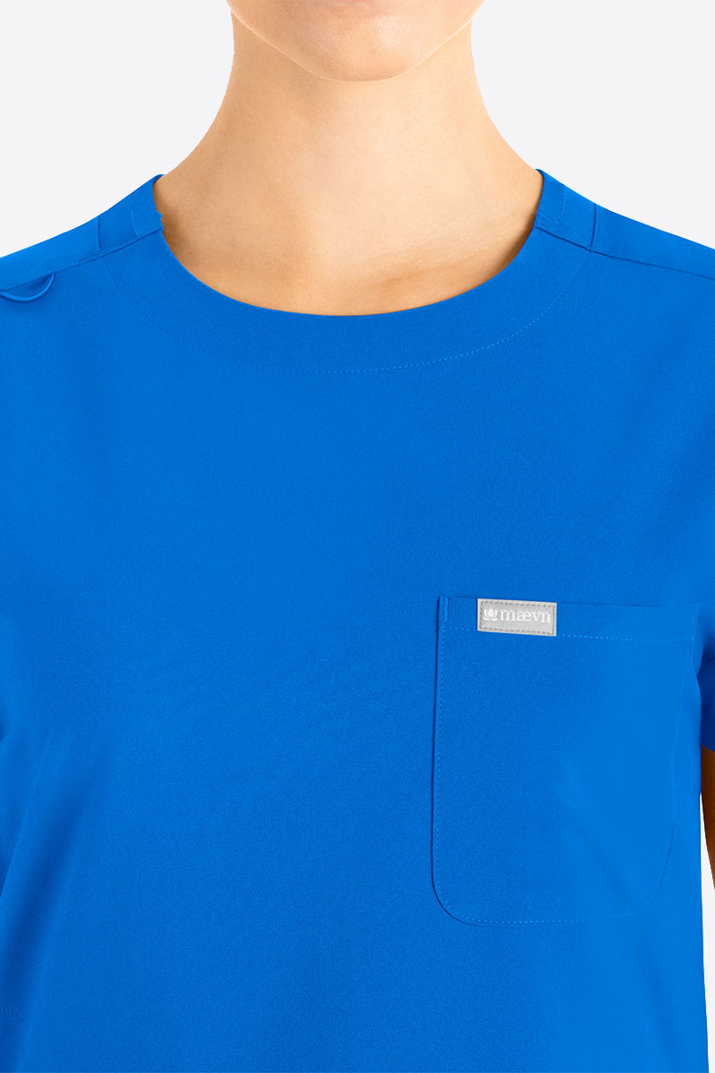 Women's Maevn Momentum Round Neck scrub top royal blue-2