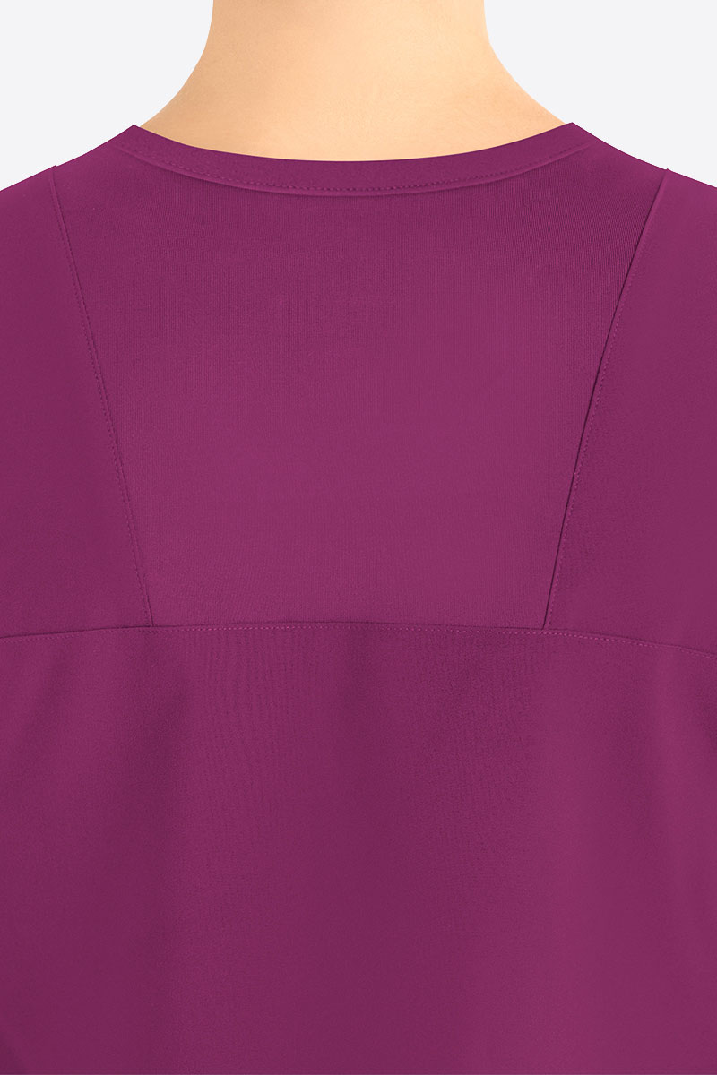 Women's Maevn Momentum Round Neck scrub top wine-3