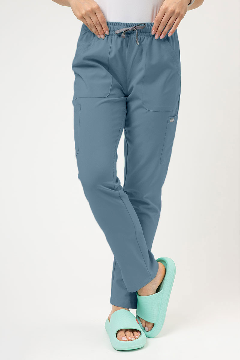 Women's Maevn Momentum Double scrubs set slate blue-6