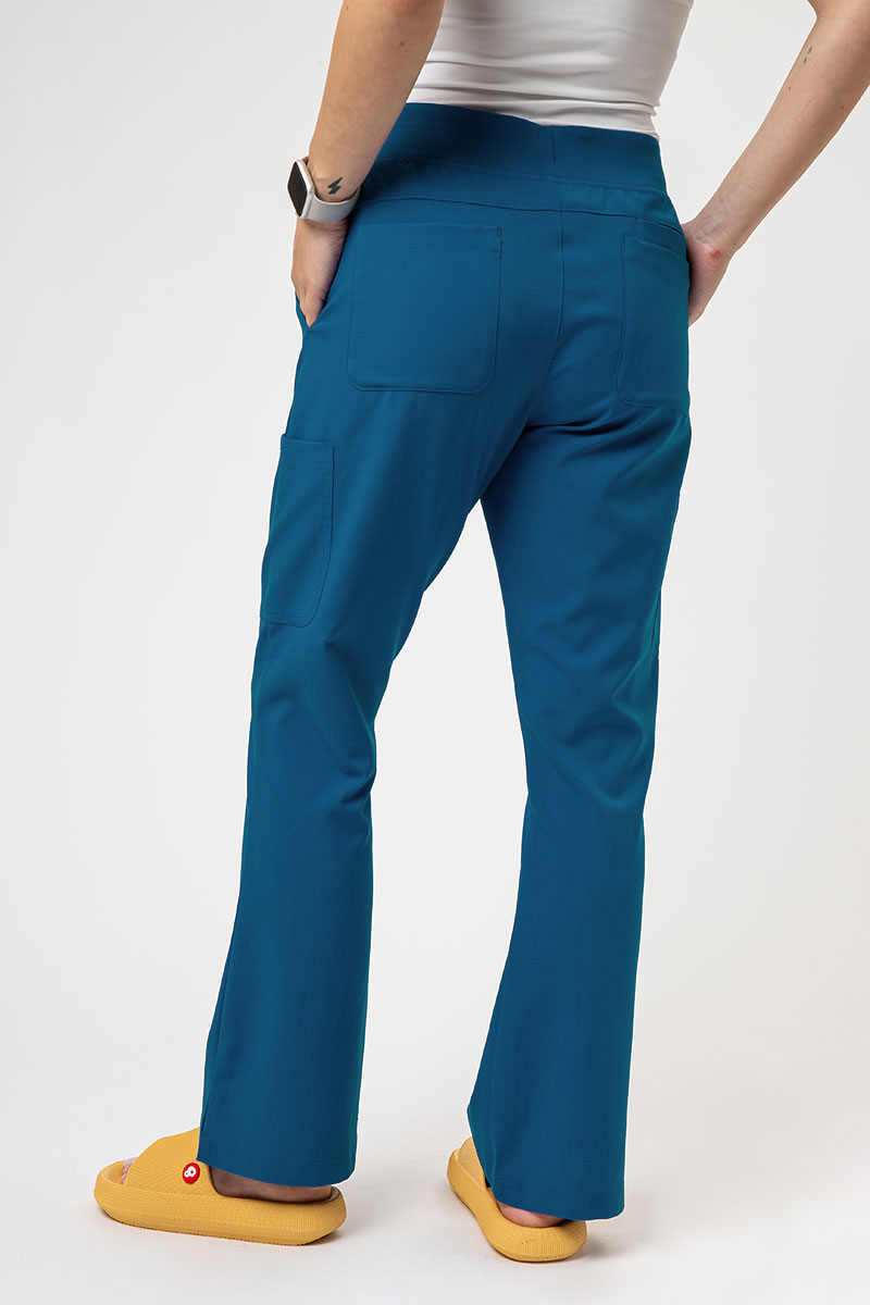 Women's Maevn Momentum Flare Leg scrub trousers caribbean blue-1
