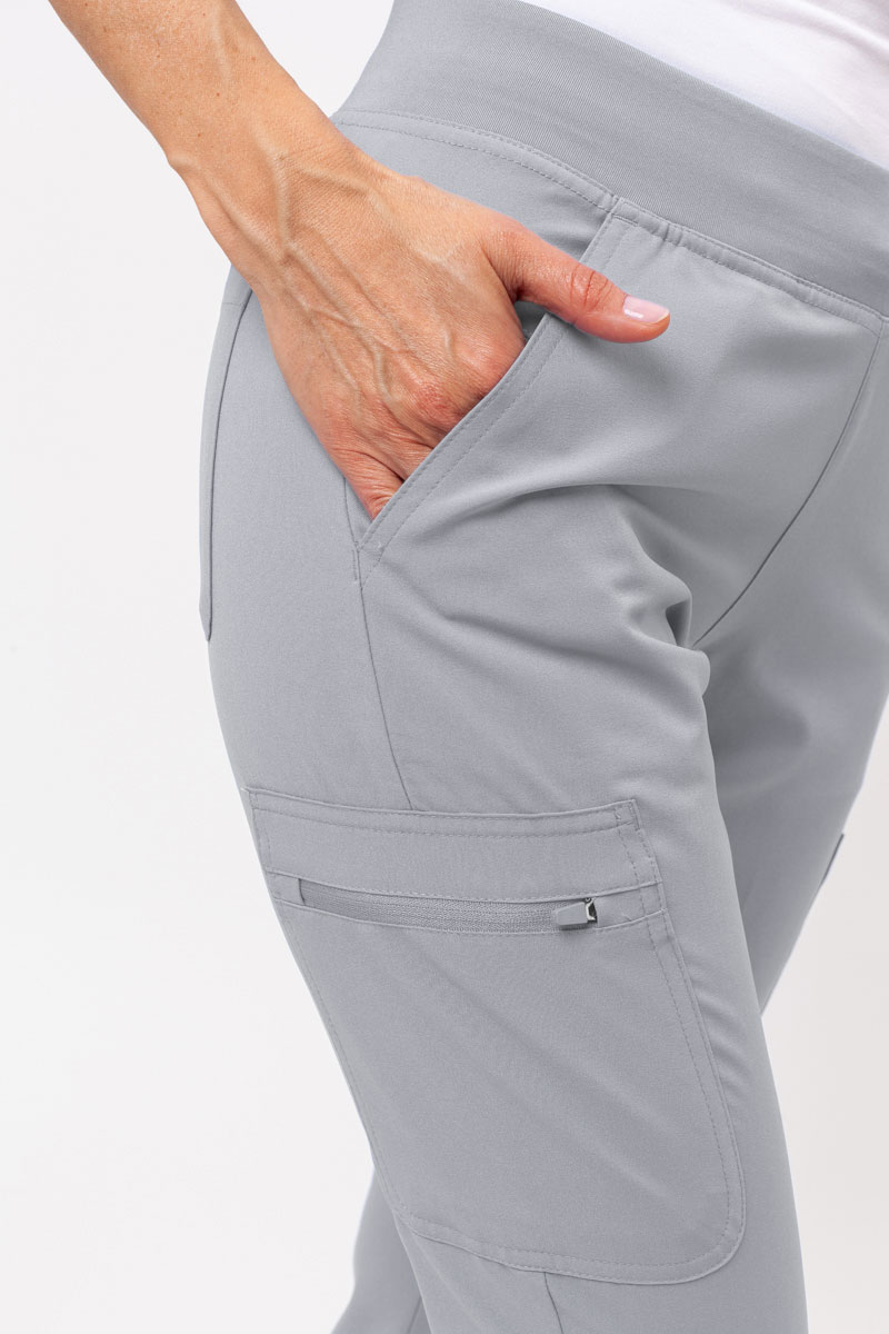 Women's Maevn Momentum Flare Leg scrub trousers quiet grey-3