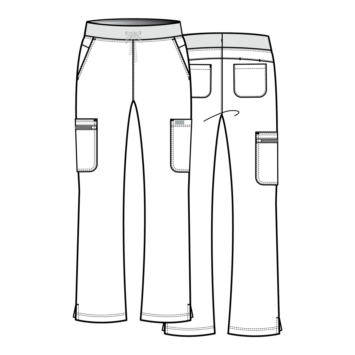 Women's Maevn Momentum Flare Leg scrub trousers quiet grey-8