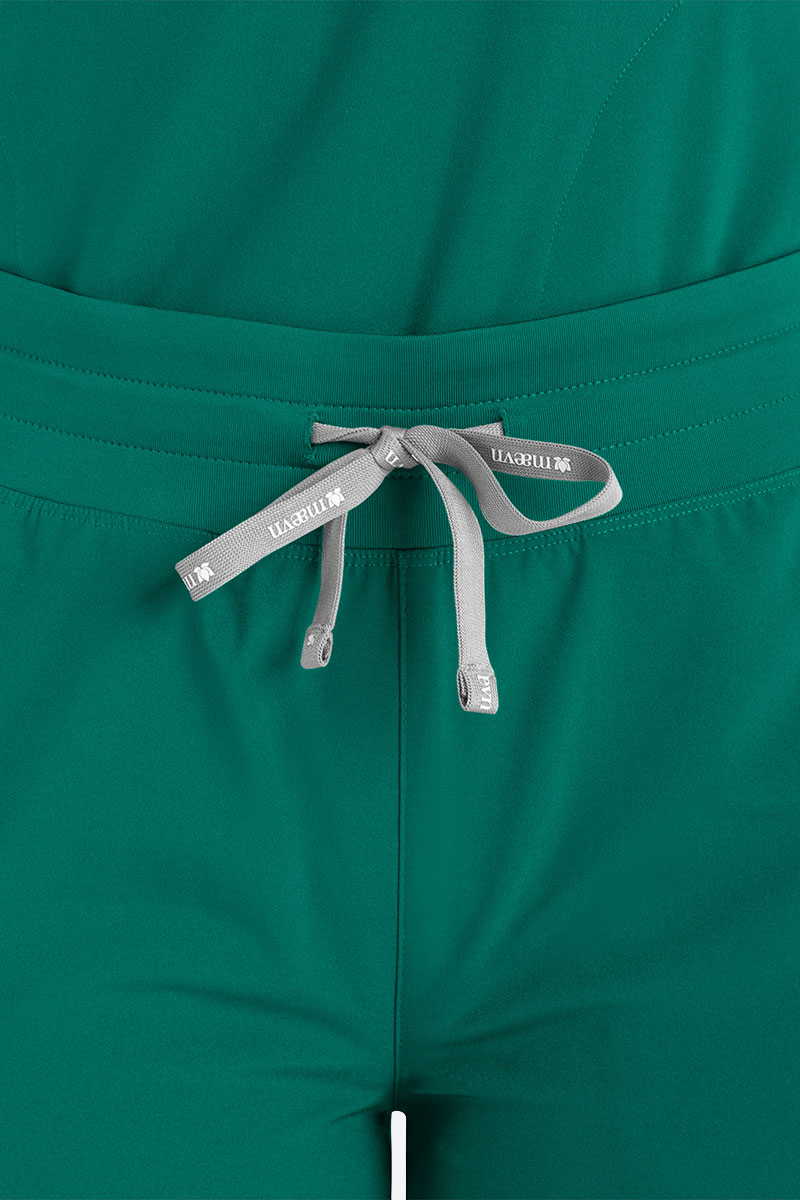Women's Maevn Momentum Wide Leg scrub trousers hunter green-2