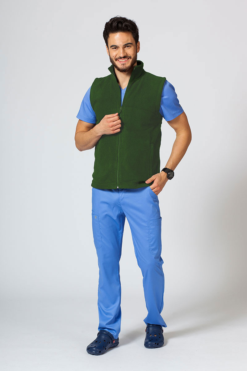 Men’s Malfini Fleece vest bottle green-4