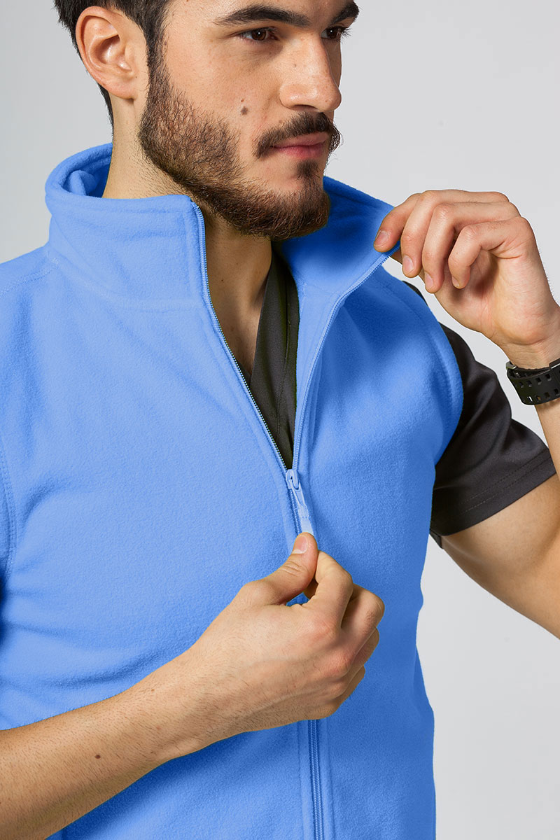 Men’s Malfini Fleece vest azure-3