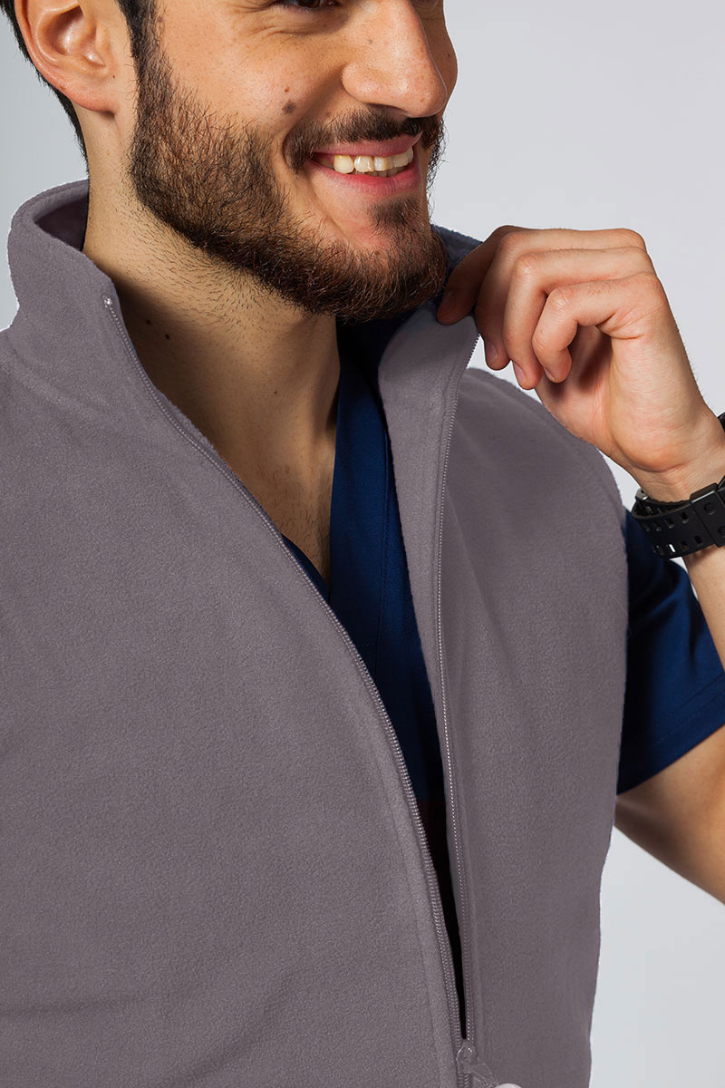 Men’s Malfini Fleece vest steel grey-2
