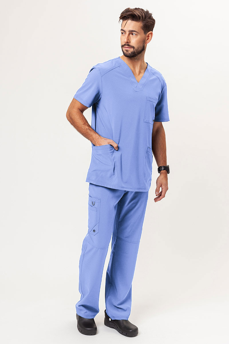 Men’s Cherokee Infinity V-neck scrub top ciel blue-6