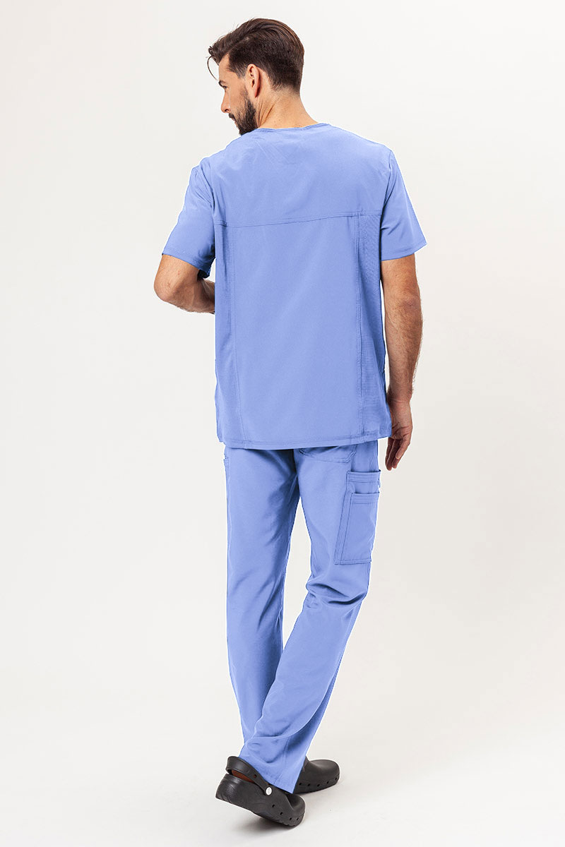 Men’s Cherokee Infinity V-neck scrub top ciel blue-1