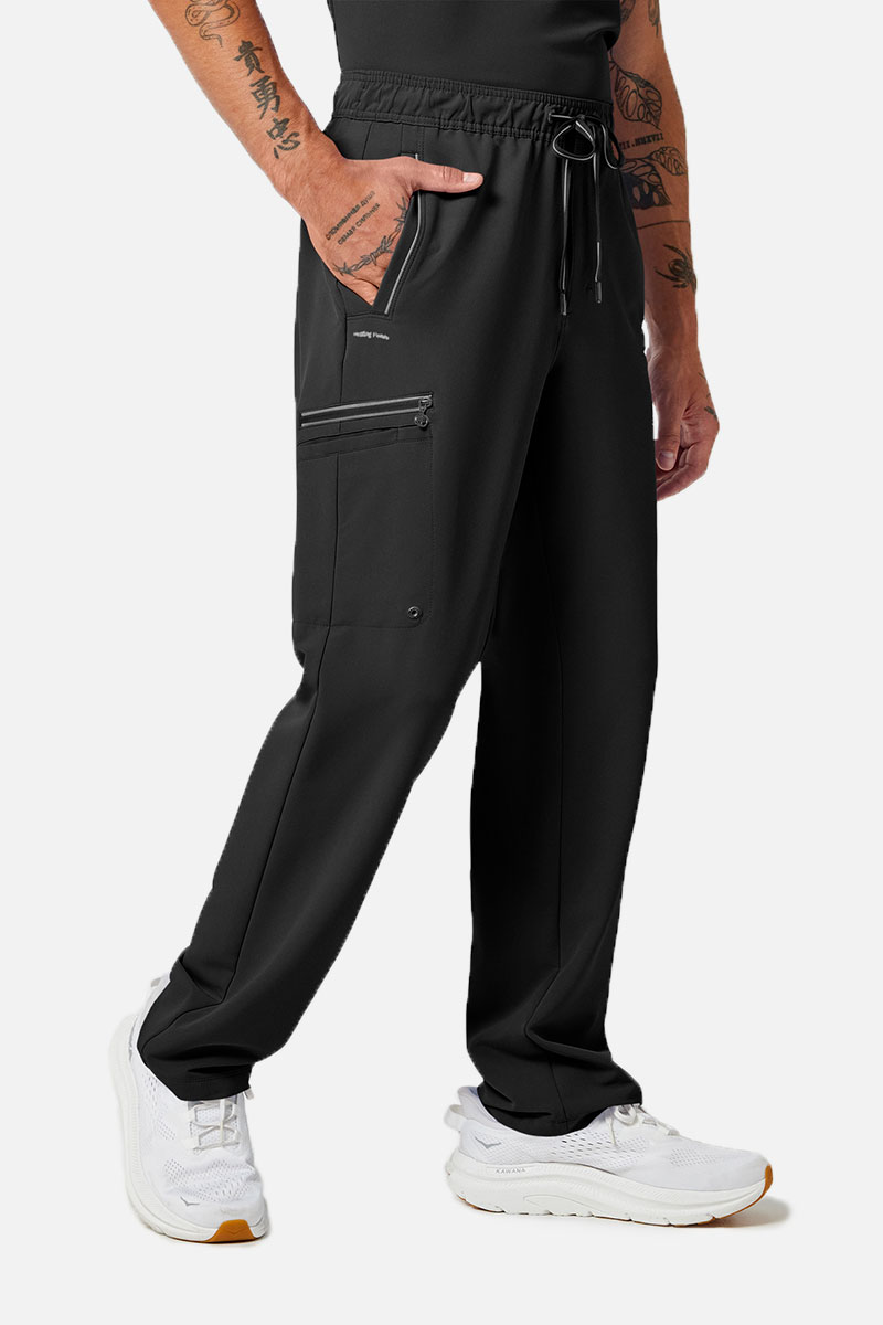 Men's Healing Hands Noah scrub trousers black-2