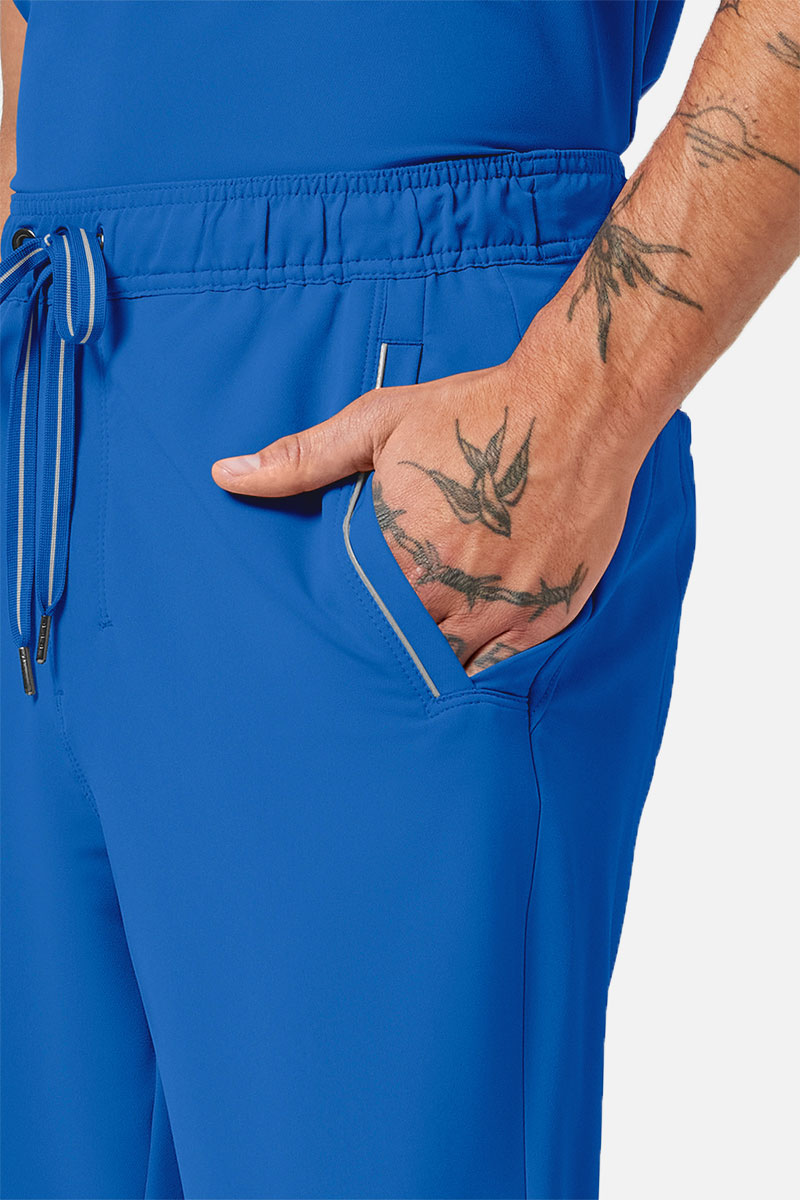 Men's Healing Hands Noah scrub trousers royal blue-4