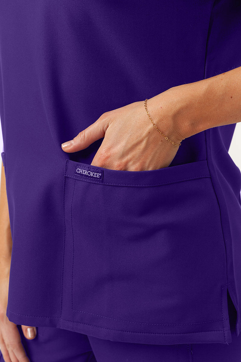 Women's Cherokee Ultra V-neck scrub top purple-3