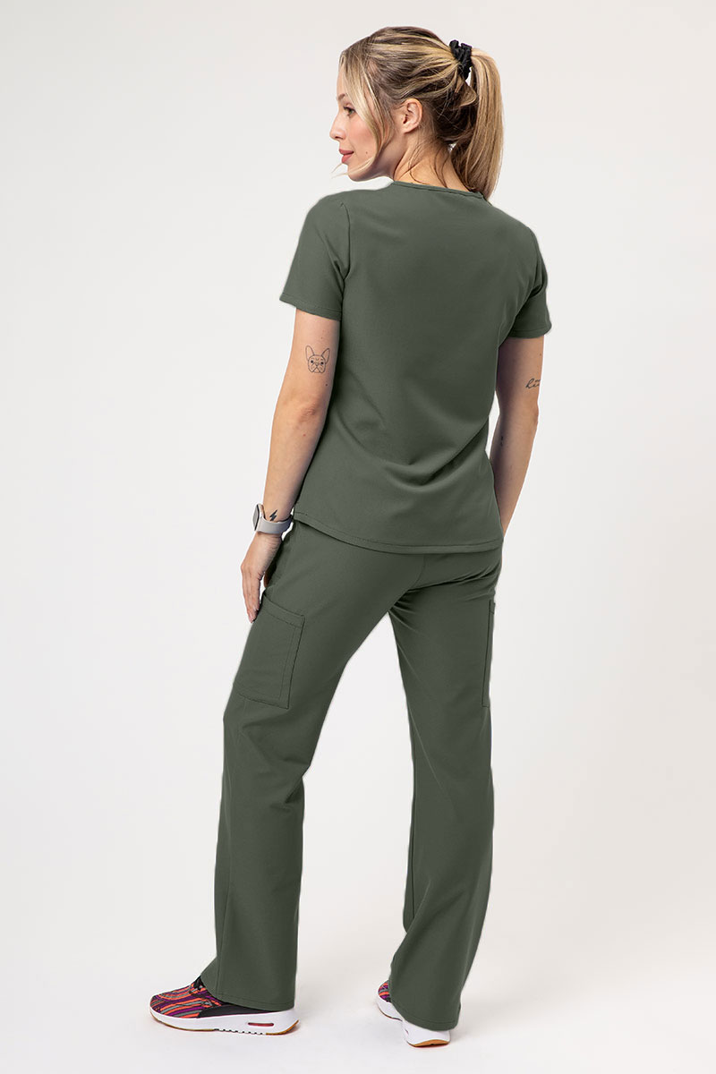 Women's Cherokee Ultra Cargo scrub trousers olive-6