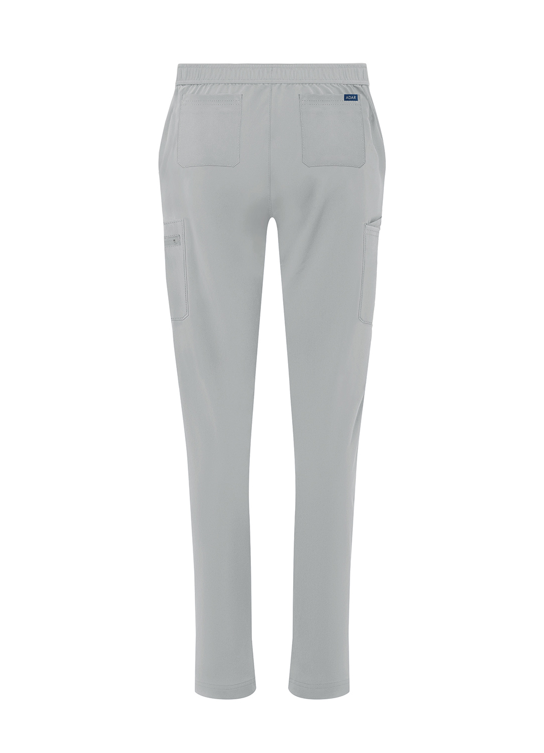 Women’s Adar Uniforms Skinny Leg Cargo scrub trousers silver gray-9