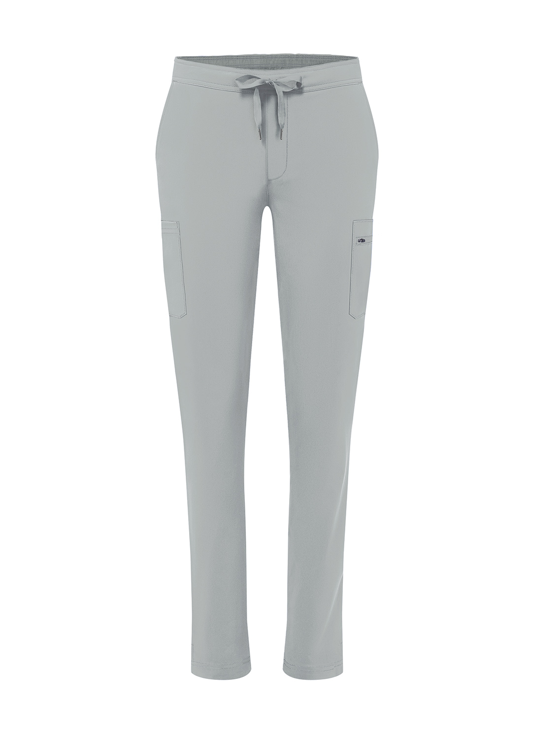 Women’s Adar Uniforms Skinny Leg Cargo scrub trousers silver gray-8