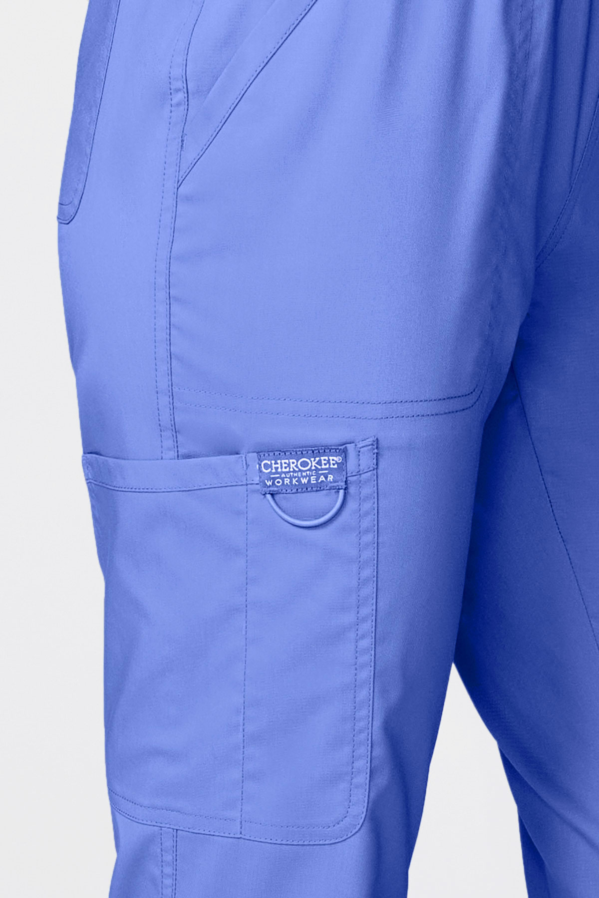 Women's Cherokee Revolution Flared scrub trousers ceil blue-3