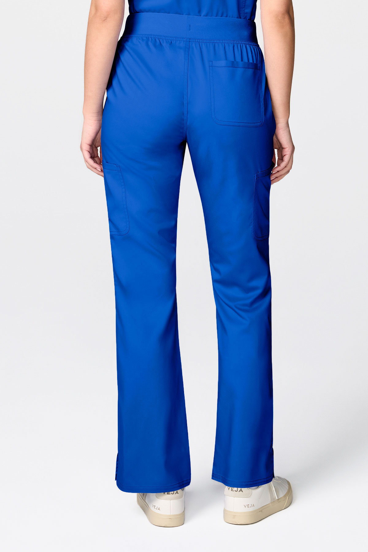 Women's Cherokee Revolution Flared scrub trousers royal blue-1