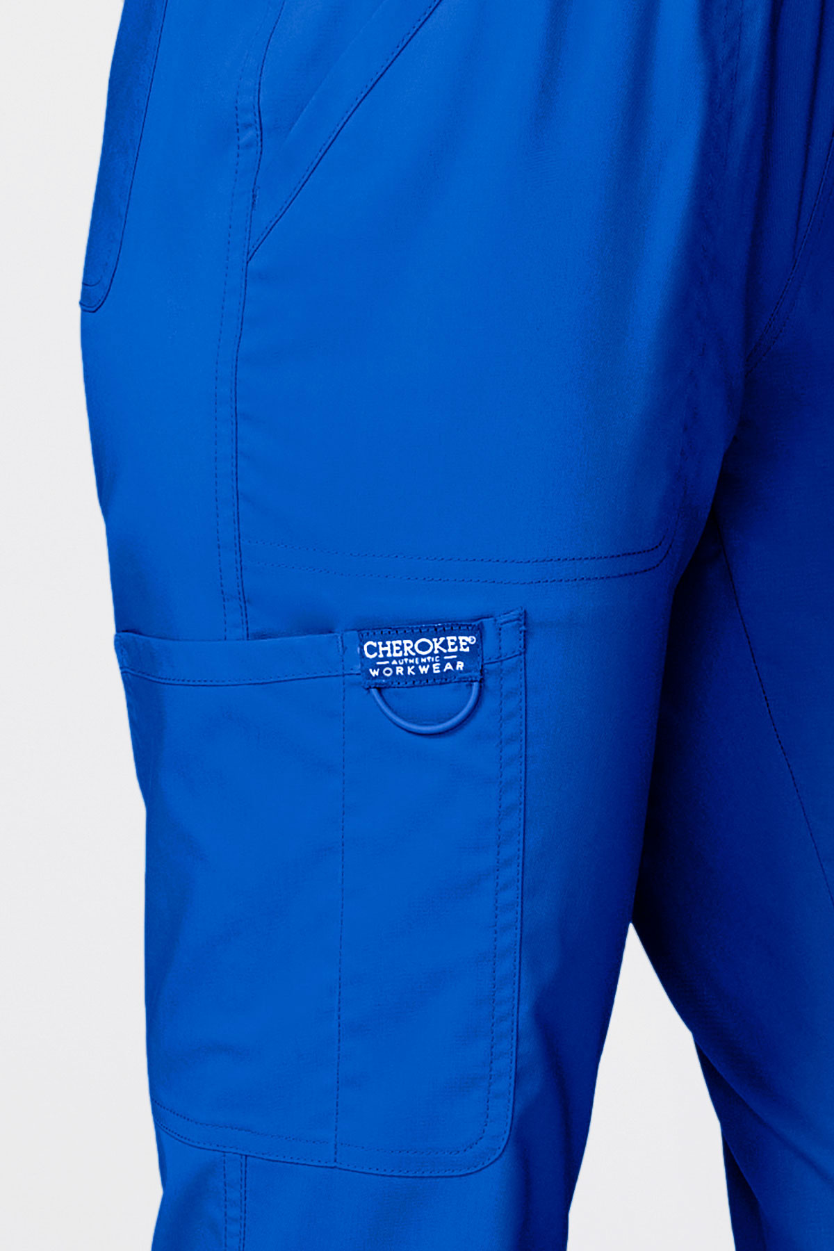 Women's Cherokee Revolution Flared scrub trousers royal blue-3