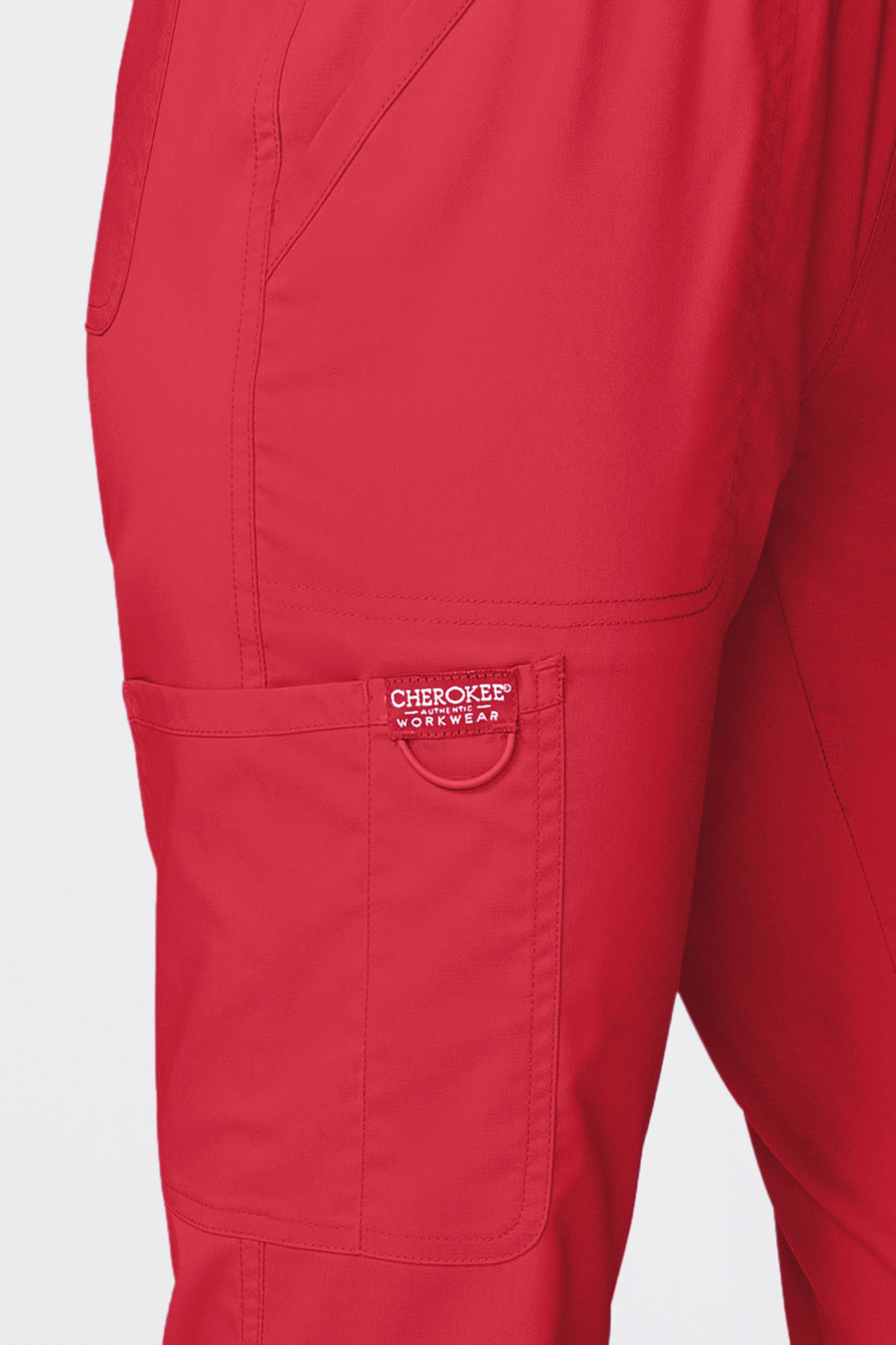 Women's Cherokee Revolution Flared scrub trousers red-3