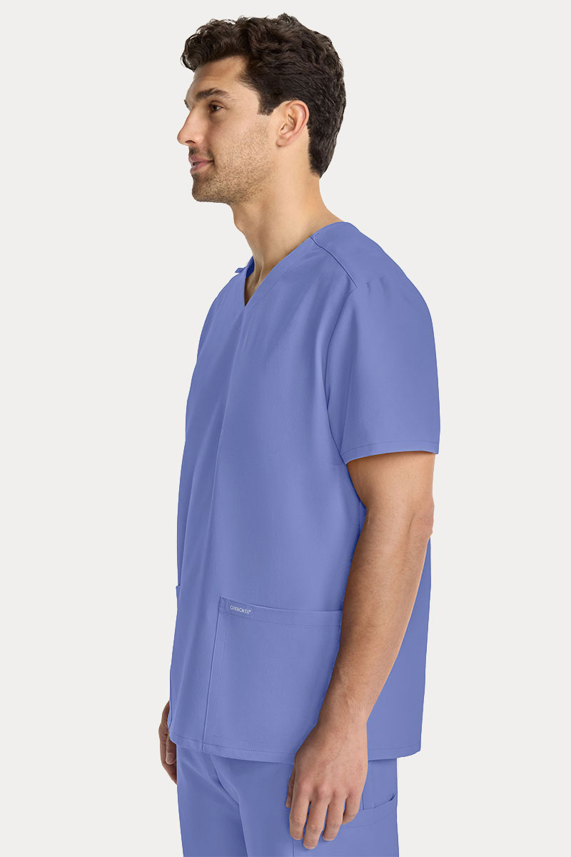 Men's Cherokee Ultra V-neck Scrub top ceil blue-3