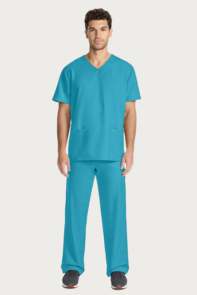 Men's Cherokee Ultra V-neck Scrub top turquoise-5