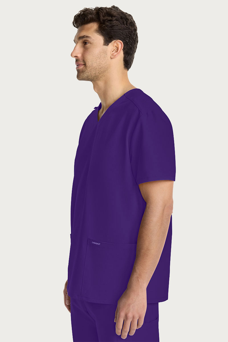 Men's Cherokee Ultra V-neck Scrub top grape-3