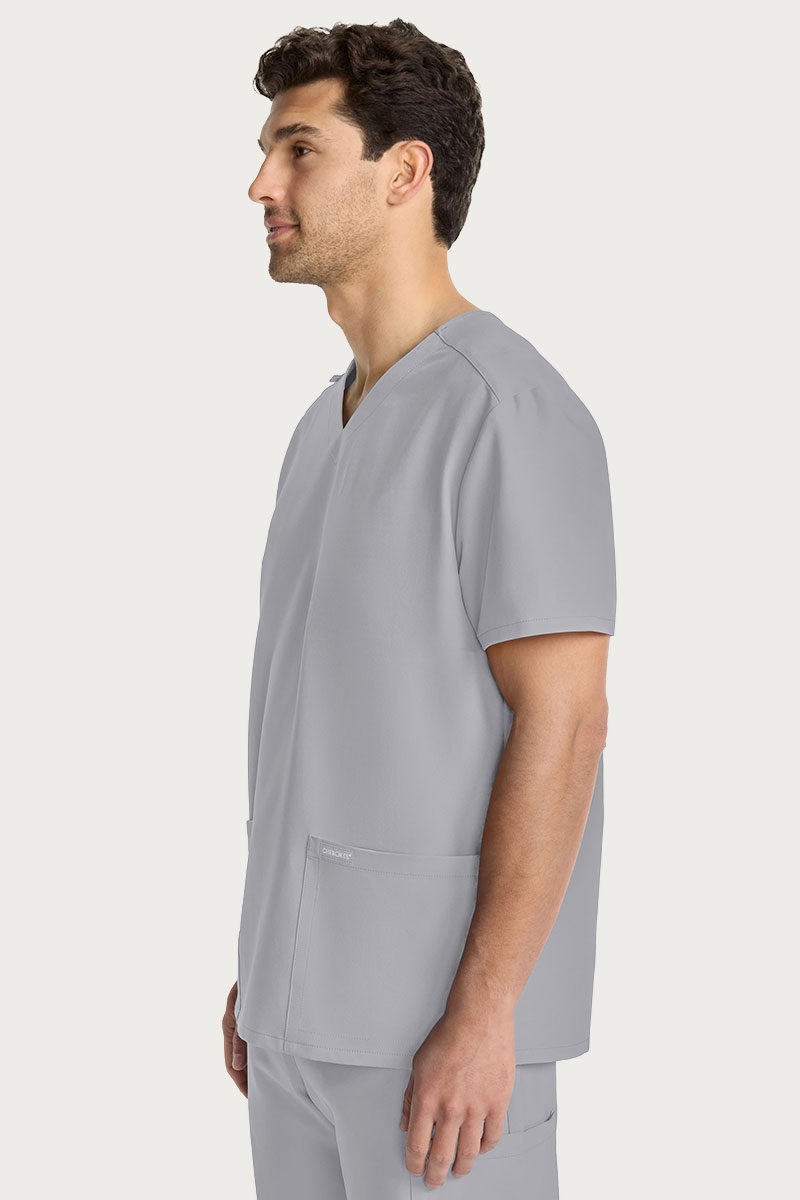 Men's Cherokee Ultra V-neck Scrub top grey-3