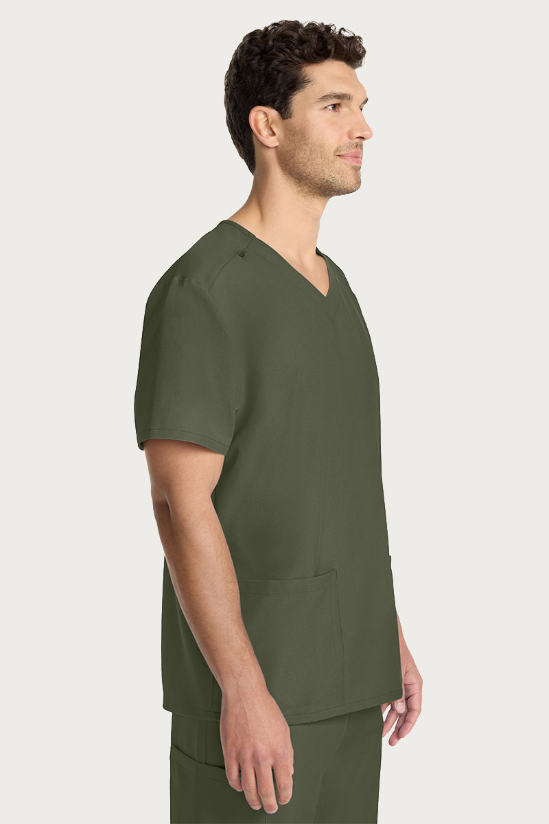 Men's Cherokee Ultra V-neck Scrub top olive-2