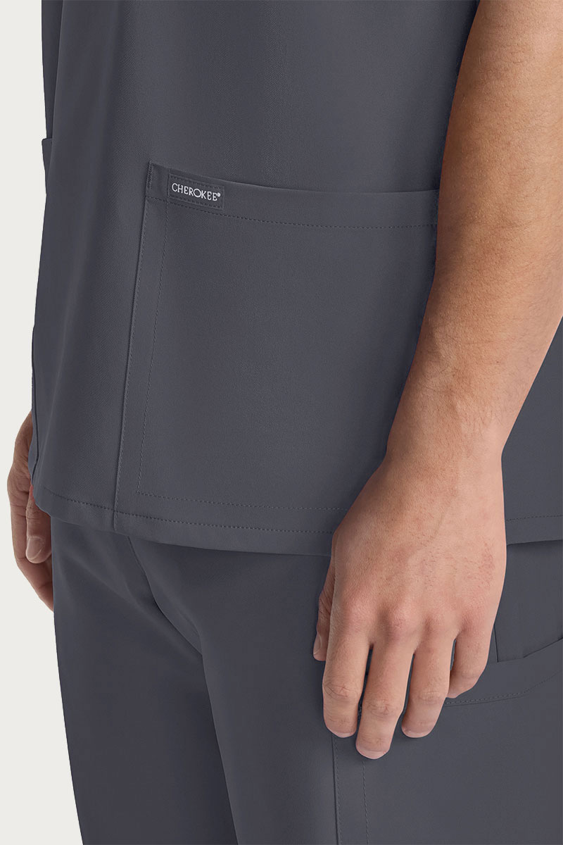 Men's Cherokee Ultra V-neck Scrub top pewter-4