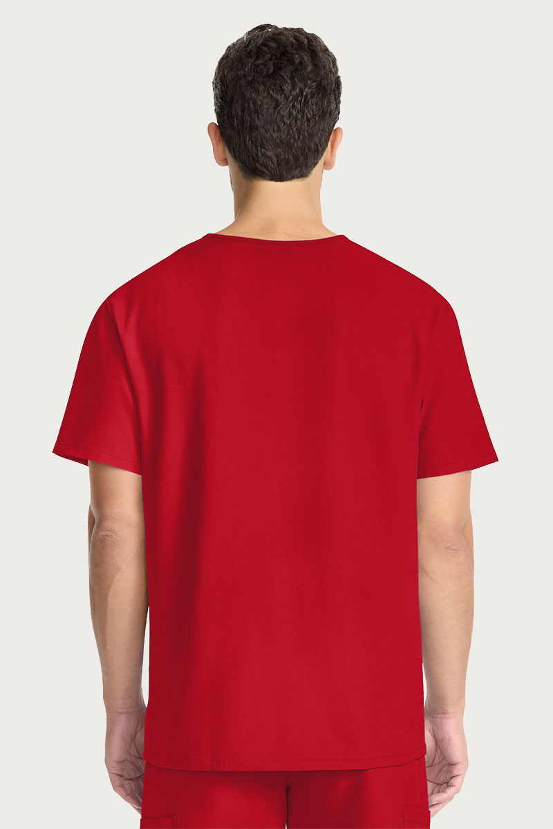 Men's Cherokee Ultra V-neck Scrub top red-1