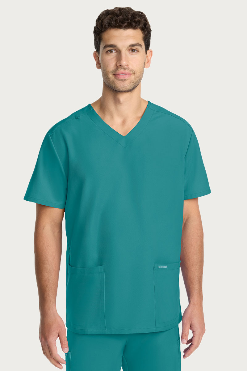 Men's Cherokee Ultra Cargo Scrub Set teal blue-2