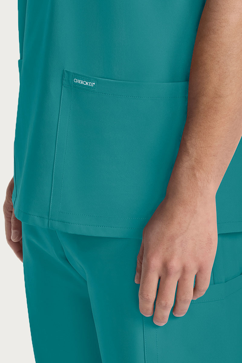 Men's Cherokee Ultra V-neck Scrub top teal blue-4