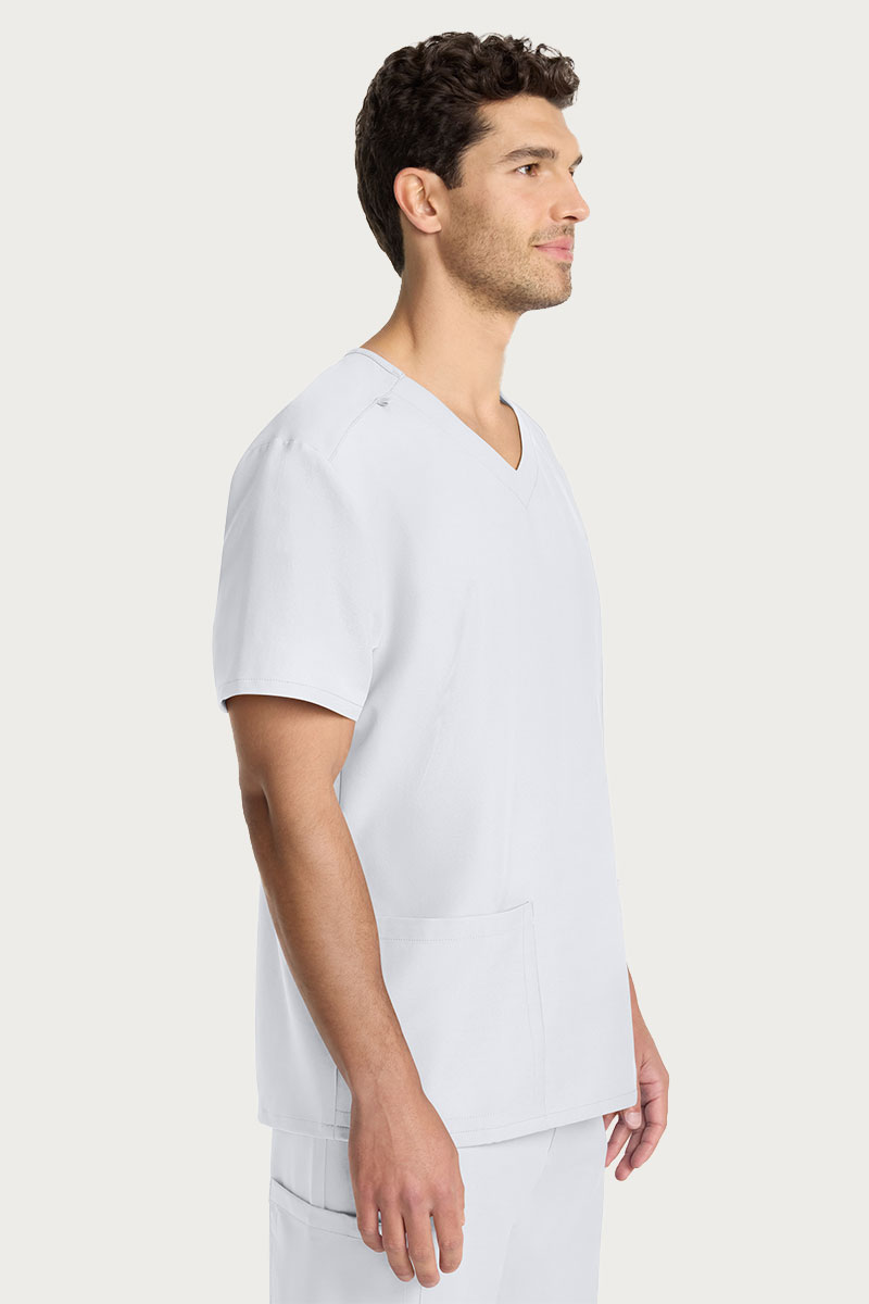 Men's Cherokee Ultra V-neck Scrub top white-2