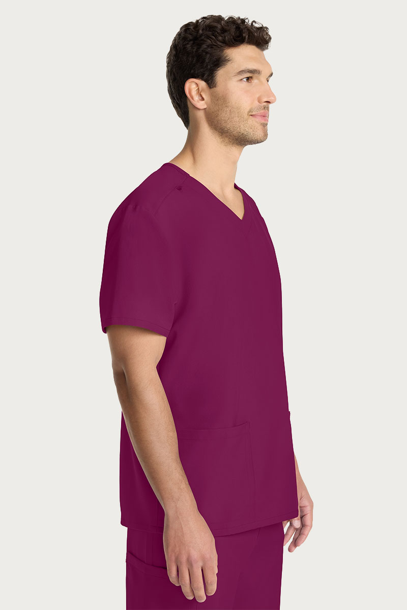 Men's Cherokee Ultra V-neck Scrub top wine-2
