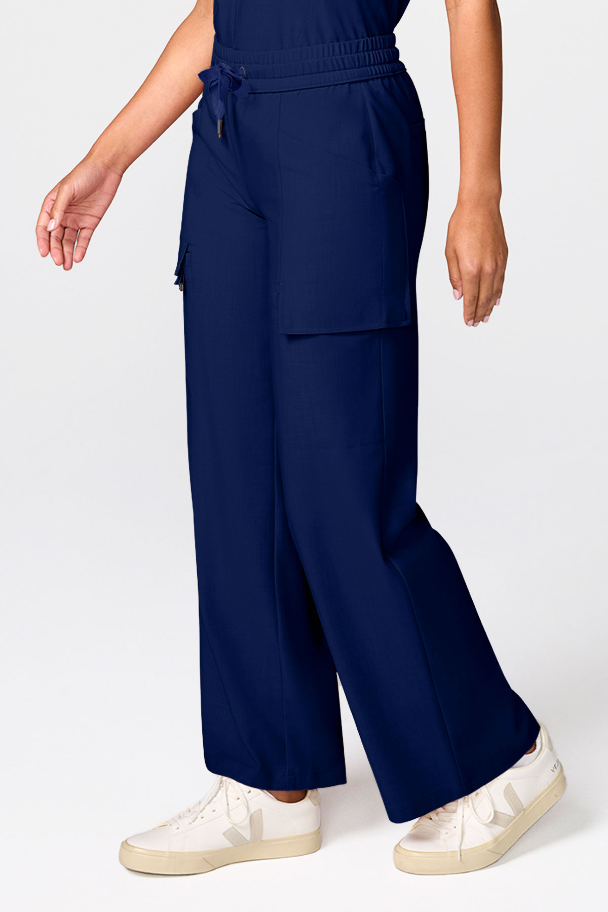Women's Healing Hands Quest Collar scrub set navy-10