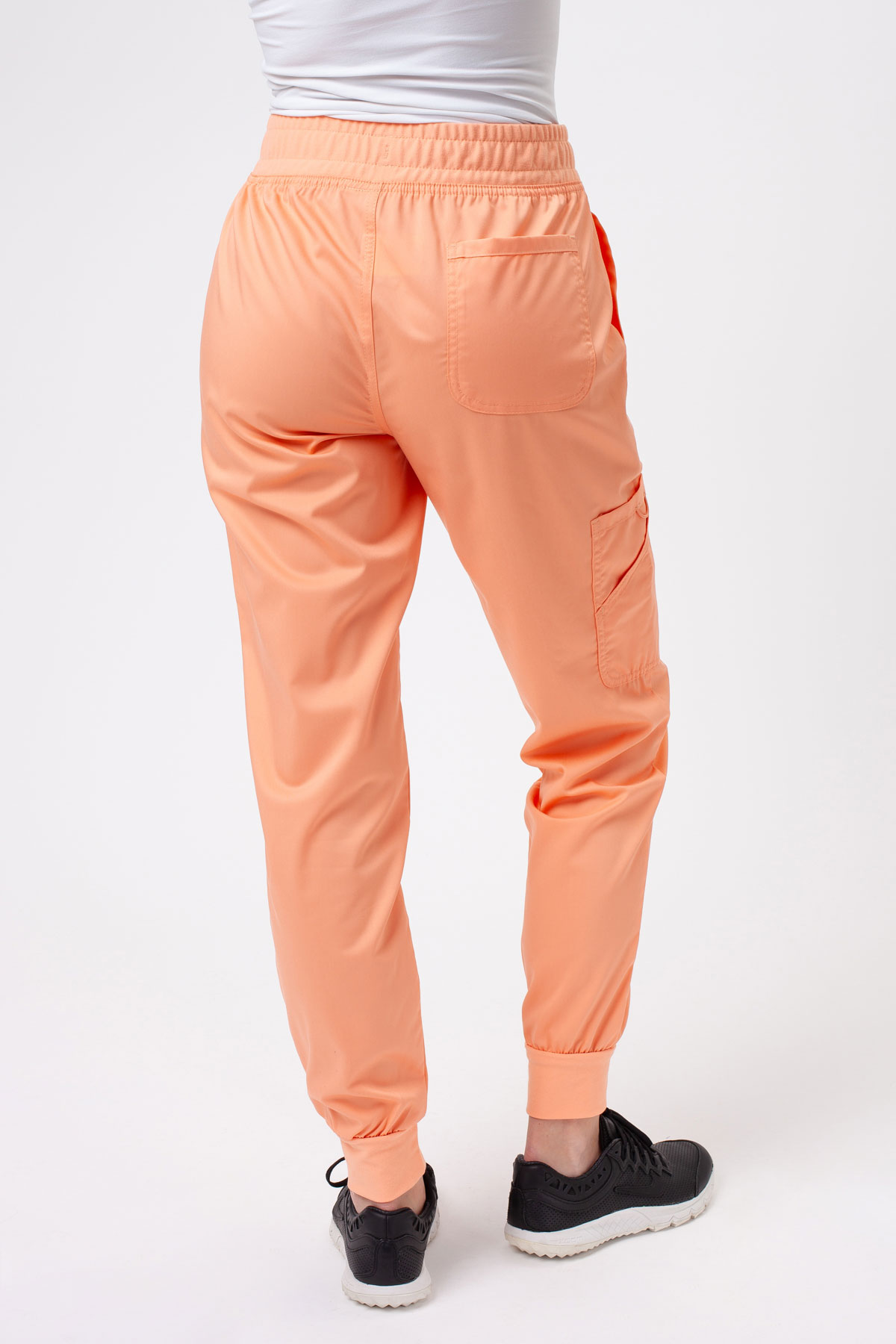 Women's Cherokee Revolution Mid Rise scrub jogger trousers coral-1